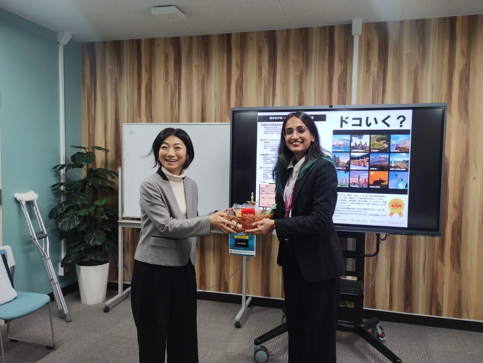 Successful Completion of Internship in Matsue, Japan by Aleena Maria and Fabin Chandy